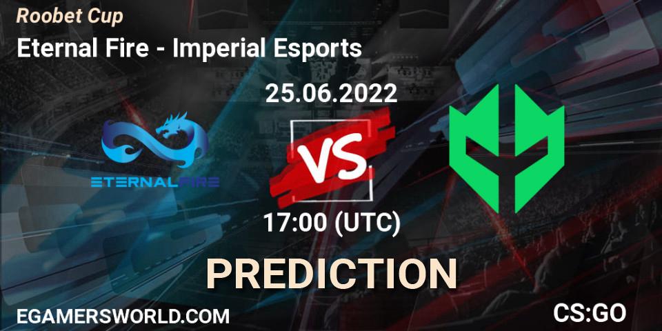 Eternal Fire - Imperial Esports: Maç tahminleri. 25.06.2022 at 17:00, Counter-Strike (CS2), Roobet Cup