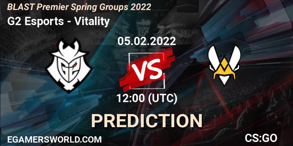 G2 Esports - Vitality: Maç tahminleri. 05.02.2022 at 12:15, Counter-Strike (CS2), BLAST Premier Spring Groups 2022