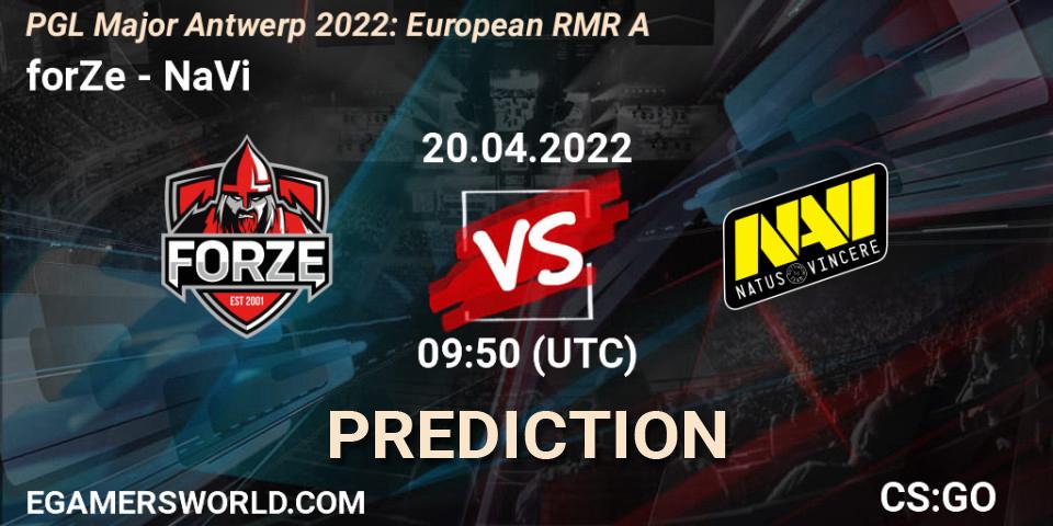 forZe - NaVi: Maç tahminleri. 20.04.2022 at 11:00, Counter-Strike (CS2), PGL Major Antwerp 2022: European RMR A