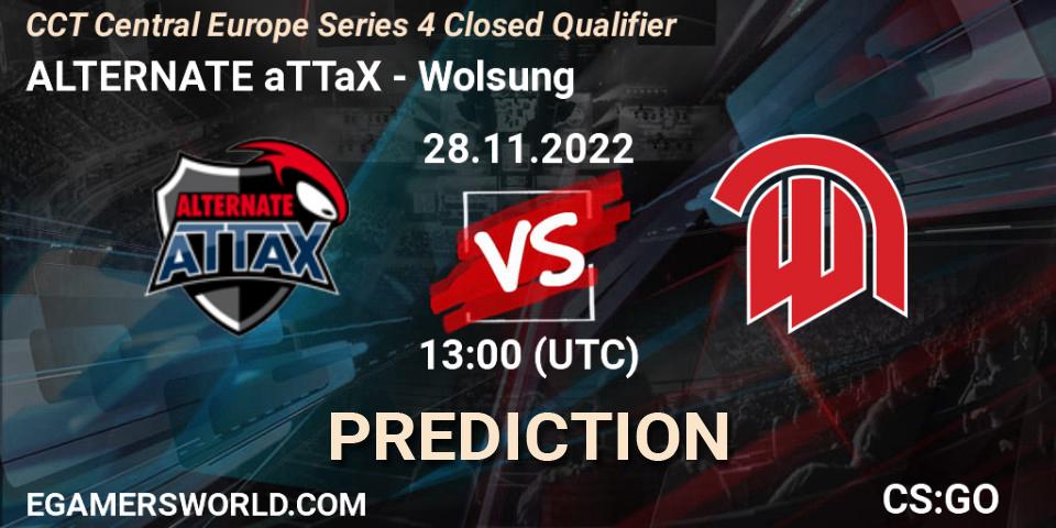 ALTERNATE aTTaX - Wolsung: Maç tahminleri. 28.11.22, CS2 (CS:GO), CCT Central Europe Series 4 Closed Qualifier