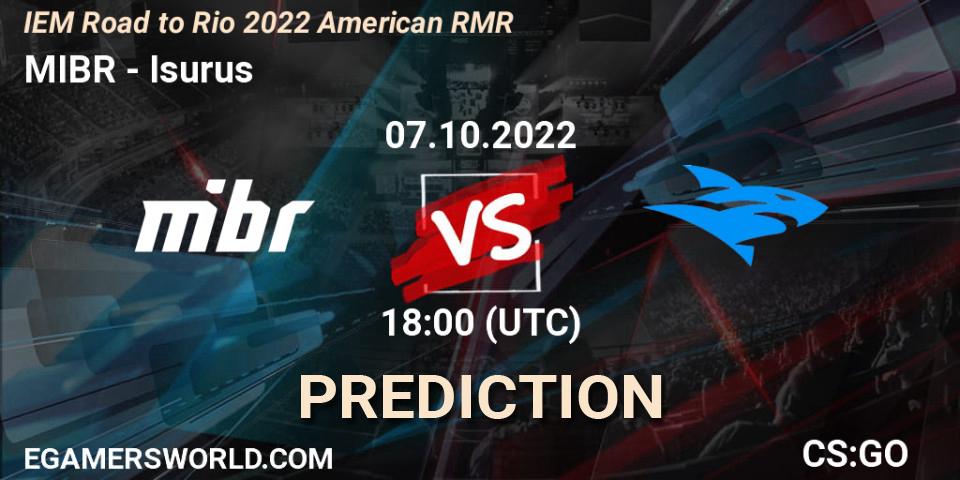 MIBR - Isurus: Maç tahminleri. 07.10.22, CS2 (CS:GO), IEM Road to Rio 2022 American RMR