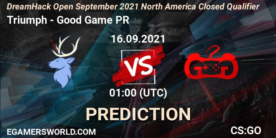 Triumph - Good Game PR: Maç tahminleri. 15.09.21, CS2 (CS:GO), DreamHack Open September 2021 North America Closed Qualifier
