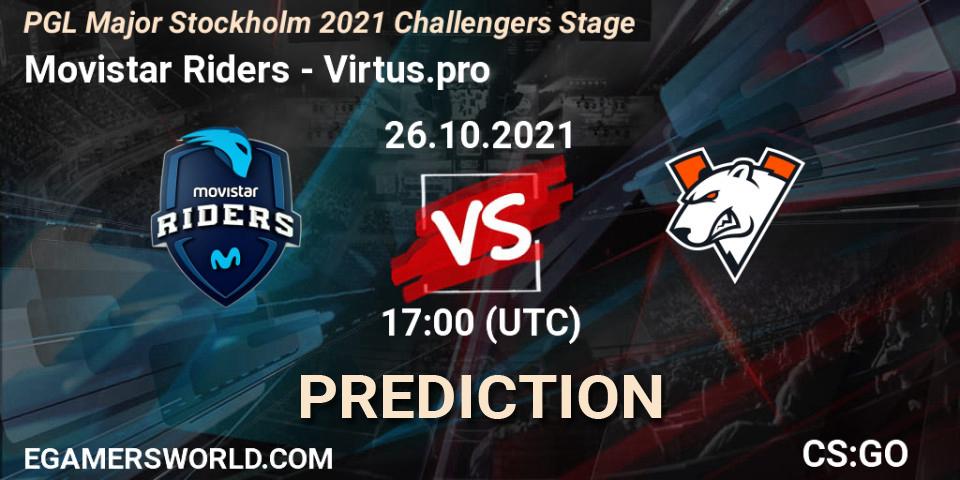 Movistar Riders - Virtus.pro: Maç tahminleri. 26.10.2021 at 18:25, Counter-Strike (CS2), PGL Major Stockholm 2021 Challengers Stage