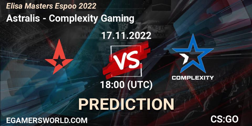 Astralis - Complexity Gaming: Maç tahminleri. 17.11.22, CS2 (CS:GO), Elisa Masters Espoo 2022