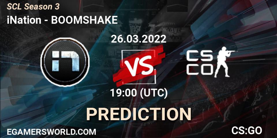 iNation - BOOMSHAKE: Maç tahminleri. 26.03.2022 at 19:15, Counter-Strike (CS2), SCL Season 3