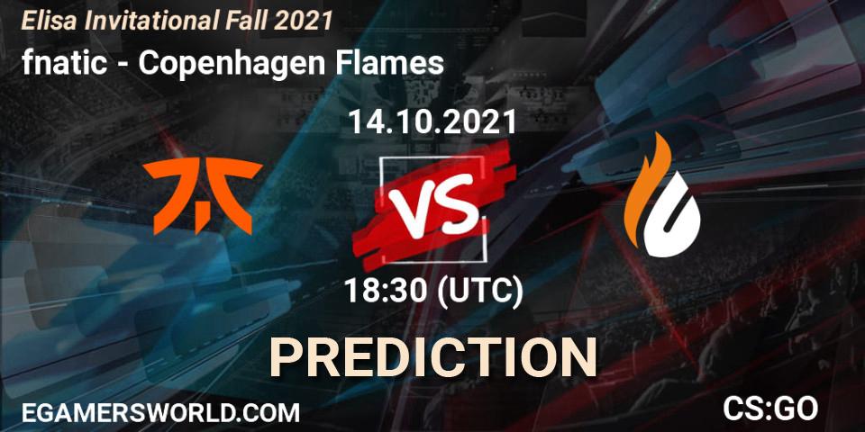 fnatic - Copenhagen Flames: Maç tahminleri. 14.10.2021 at 18:50, Counter-Strike (CS2), Elisa Invitational Fall 2021