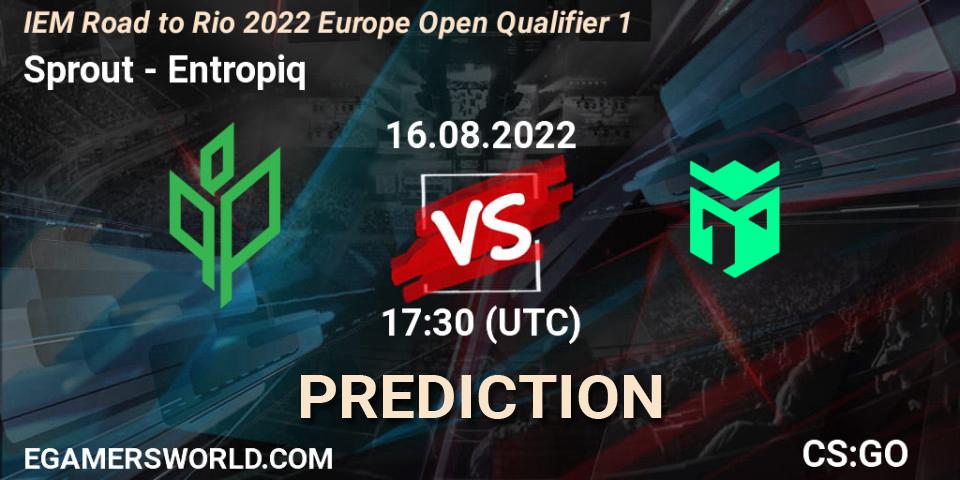 Sprout - Entropiq: Maç tahminleri. 16.08.2022 at 17:30, Counter-Strike (CS2), IEM Road to Rio 2022 Europe Open Qualifier 1