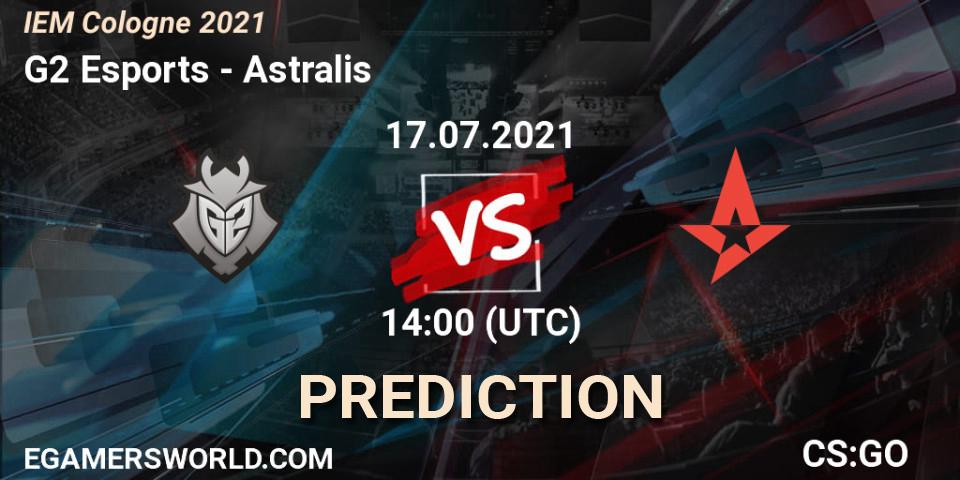 G2 Esports - Astralis: Maç tahminleri. 17.07.2021 at 14:00, Counter-Strike (CS2), IEM Cologne 2021