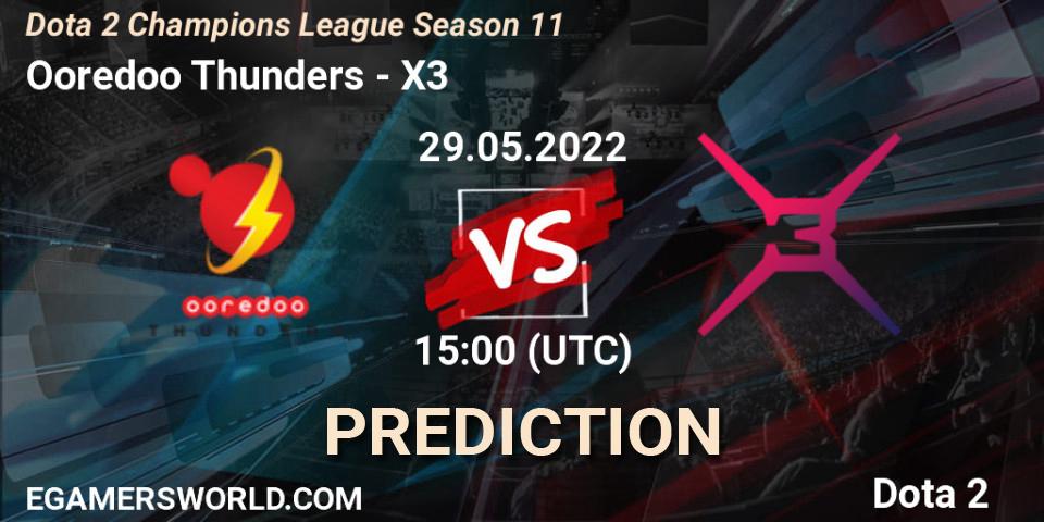 Ooredoo Thunders - X3: Maç tahminleri. 29.05.22, Dota 2, Dota 2 Champions League Season 11