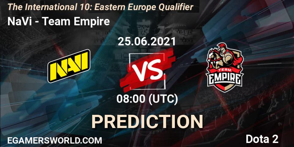 NaVi - Team Empire: Maç tahminleri. 25.06.21, Dota 2, The International 10: Eastern Europe Qualifier