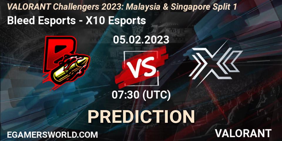 Bleed Esports - X10 Esports: Maç tahminleri. 05.02.23, VALORANT, VALORANT Challengers 2023: Malaysia & Singapore Split 1