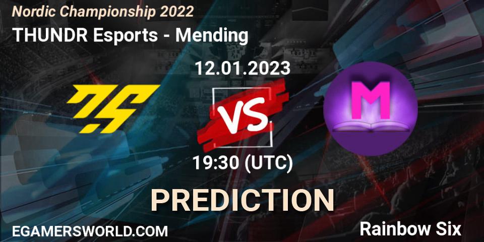 THUNDR Esports - Mending: Maç tahminleri. 12.01.2023 at 19:30, Rainbow Six, Nordic Championship 2022