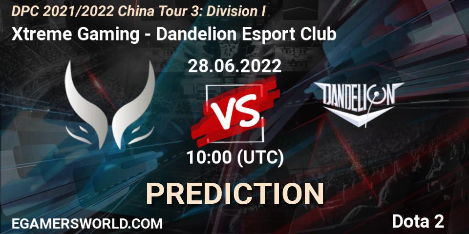 Xtreme Gaming - Dandelion Esport Club: Maç tahminleri. 28.06.2022 at 10:02, Dota 2, DPC 2021/2022 China Tour 3: Division I