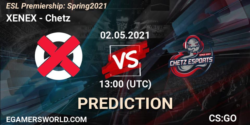 XENEX - Chetz: Maç tahminleri. 02.05.2021 at 13:00, Counter-Strike (CS2), ESL Premiership: Spring 2021