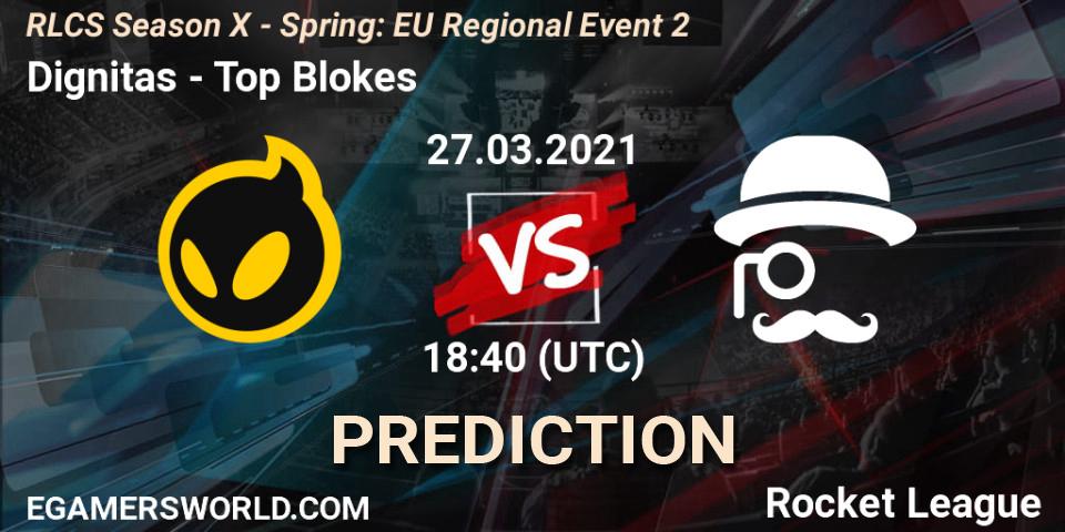 Dignitas - Top Blokes: Maç tahminleri. 27.03.2021 at 18:40, Rocket League, RLCS Season X - Spring: EU Regional Event 2