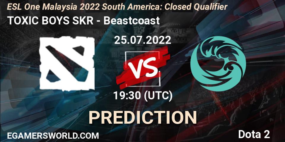 TOXIC BOYS SKR - Beastcoast: Maç tahminleri. 25.07.2022 at 19:36, Dota 2, ESL One Malaysia 2022 South America: Closed Qualifier