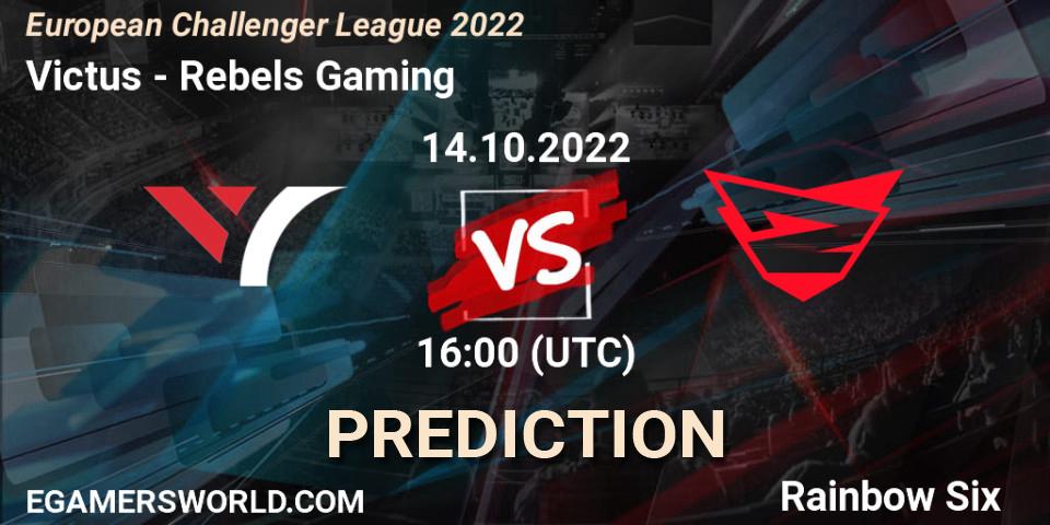 Victus - Rebels Gaming: Maç tahminleri. 14.10.2022 at 16:00, Rainbow Six, European Challenger League 2022