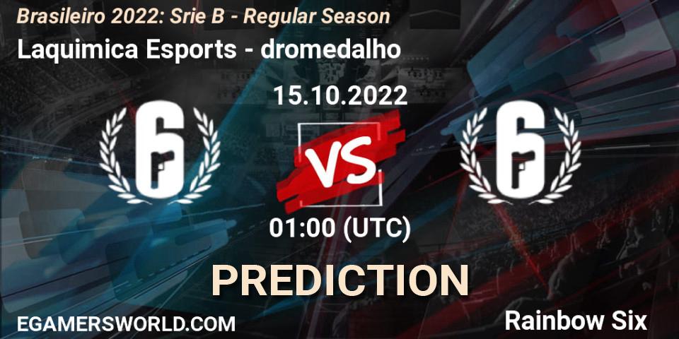 Laquimica Esports - dromedalho: Maç tahminleri. 15.10.2022 at 01:00, Rainbow Six, Brasileirão 2022: Série B - Regular Season