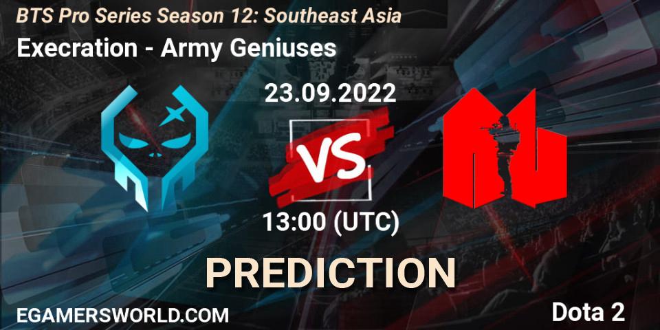 Execration - Army Geniuses: Maç tahminleri. 23.09.22, Dota 2, BTS Pro Series Season 12: Southeast Asia