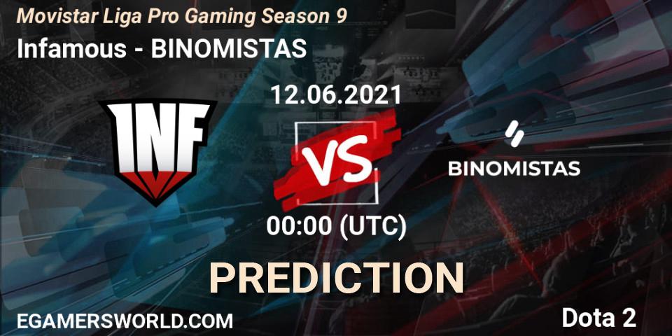 Infamous - BINOMISTAS: Maç tahminleri. 12.06.2021 at 00:01, Dota 2, Movistar Liga Pro Gaming Season 9