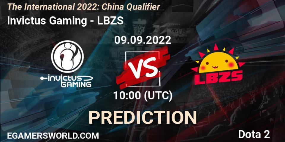 Invictus Gaming - LBZS: Maç tahminleri. 09.09.22, Dota 2, The International 2022: China Qualifier