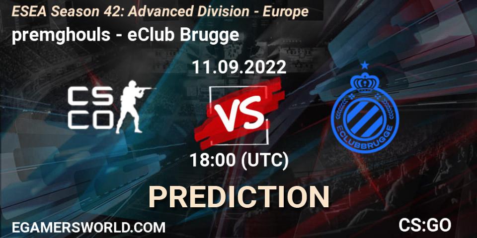 premghouls - eClub Brugge: Maç tahminleri. 11.09.2022 at 18:00, Counter-Strike (CS2), ESEA Season 42: Advanced Division - Europe