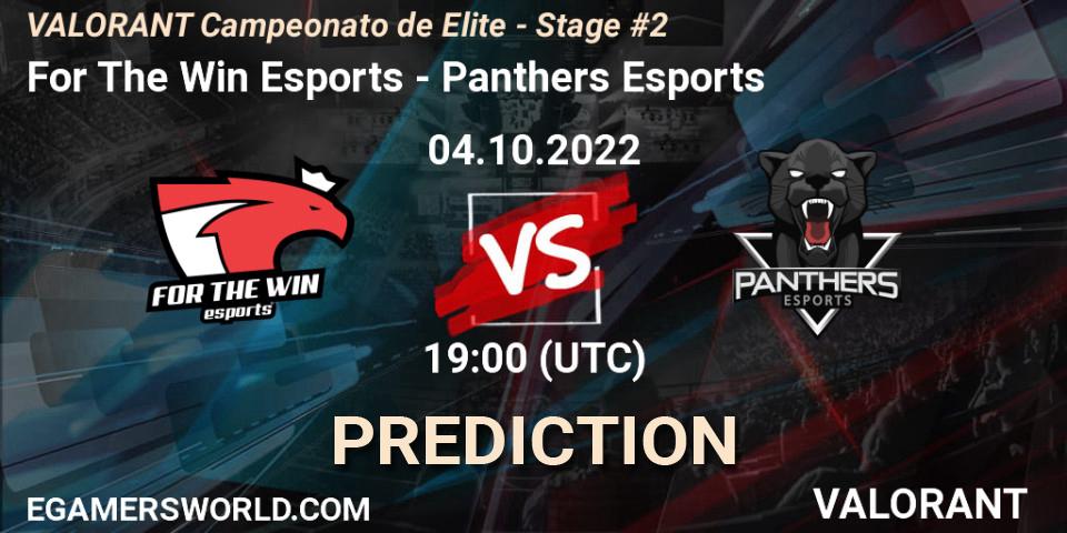 For The Win Esports - Panthers Esports: Maç tahminleri. 04.10.2022 at 19:00, VALORANT, VALORANT Campeonato de Elite - Stage #2