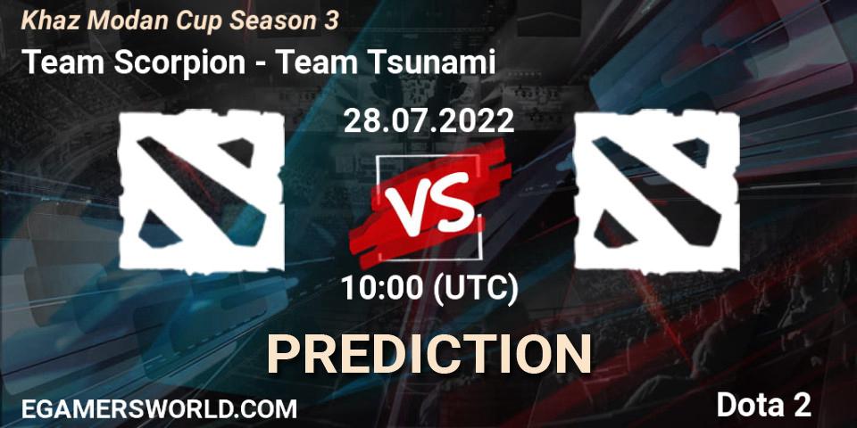 Team Scorpion - Team Tsunami: Maç tahminleri. 28.07.2022 at 10:30, Dota 2, Khaz Modan Cup Season 3