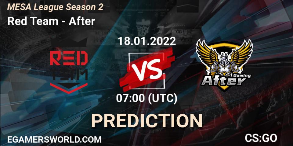 Red Team - After: Maç tahminleri. 20.01.2022 at 07:00, Counter-Strike (CS2), MESA League Season 2