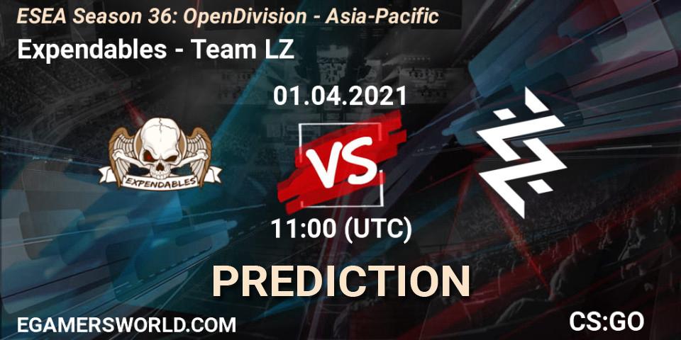 Expendables - Team LZ: Maç tahminleri. 02.04.2021 at 11:00, Counter-Strike (CS2), ESEA Season 36: Open Division - Asia-Pacific