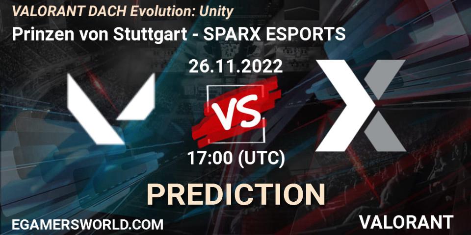 Prinzen von Stuttgart - SPARX ESPORTS: Maç tahminleri. 26.11.2022 at 17:00, VALORANT, VALORANT DACH Evolution: Unity