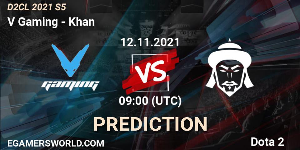 V Gaming - Khan: Maç tahminleri. 19.11.2021 at 09:06, Dota 2, Dota 2 Champions League 2021 Season 5