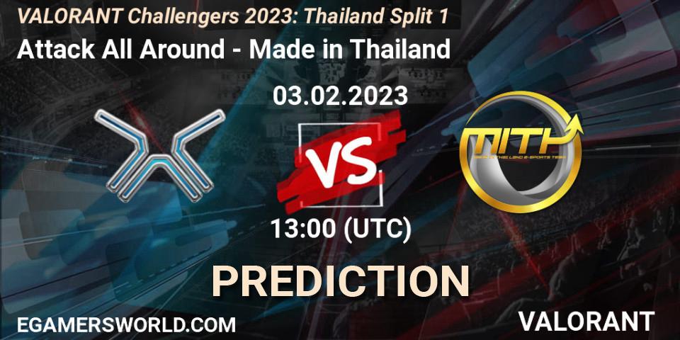 Attack All Around - Made in Thailand: Maç tahminleri. 03.02.23, VALORANT, VALORANT Challengers 2023: Thailand Split 1