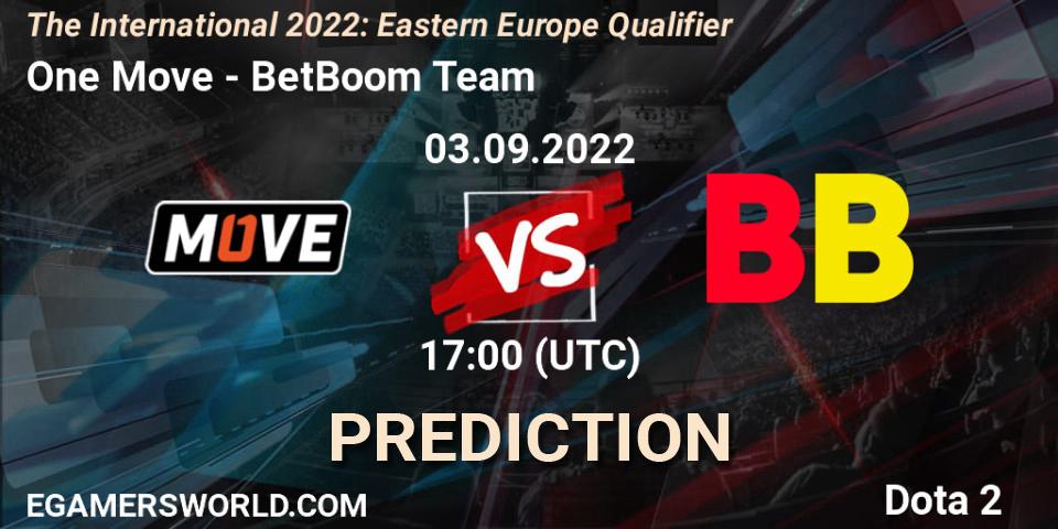 One Move - BetBoom Team: Maç tahminleri. 03.09.22, Dota 2, The International 2022: Eastern Europe Qualifier