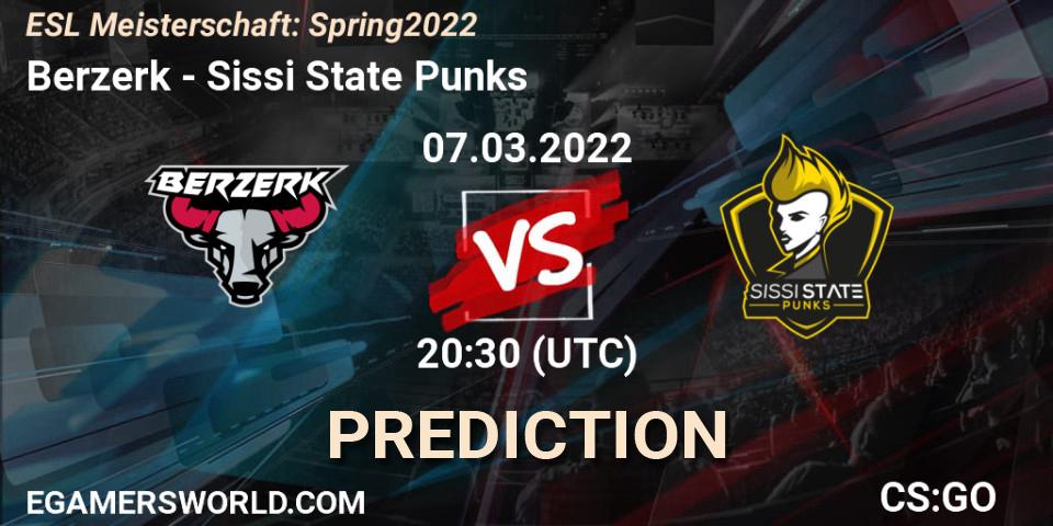 Berzerk - Sissi State Punks: Maç tahminleri. 07.03.2022 at 20:30, Counter-Strike (CS2), ESL Meisterschaft: Spring 2022