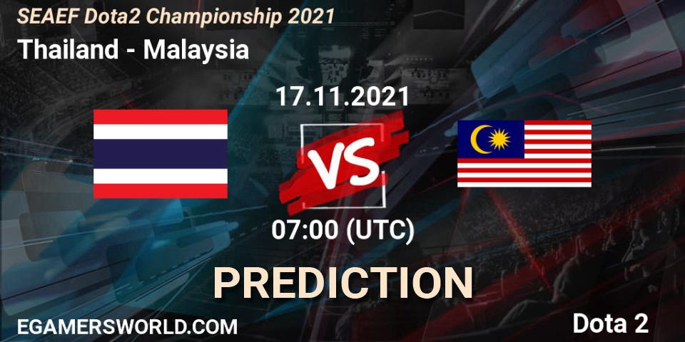 Thailand - Team Malaysia: Maç tahminleri. 17.11.2021 at 08:06, Dota 2, SEAEF Dota2 Championship 2021