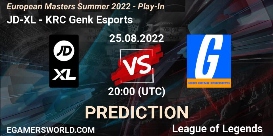 JD-XL - KRC Genk Esports: Maç tahminleri. 25.08.2022 at 20:00, LoL, European Masters Summer 2022 - Play-In