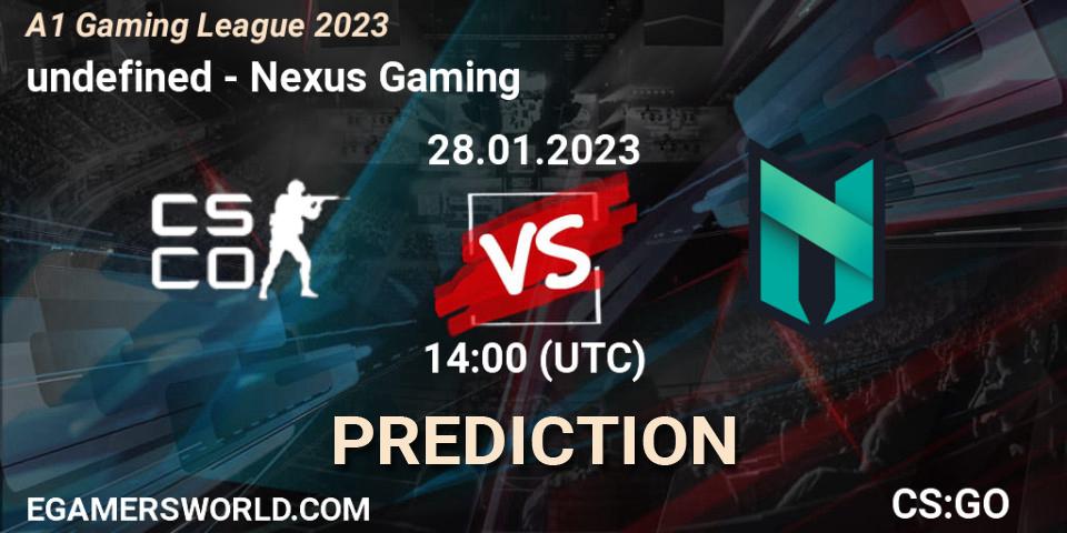 undefined - Nexus Gaming: Maç tahminleri. 28.01.23, CS2 (CS:GO), A1 Gaming League 2023