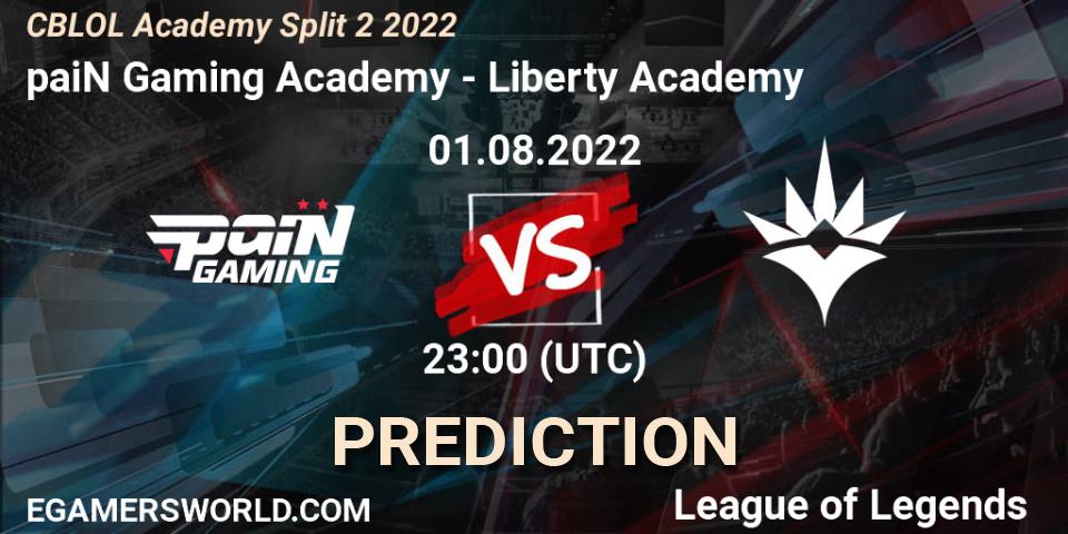 paiN Gaming Academy - Liberty Academy: Maç tahminleri. 01.08.2022 at 22:00, LoL, CBLOL Academy Split 2 2022