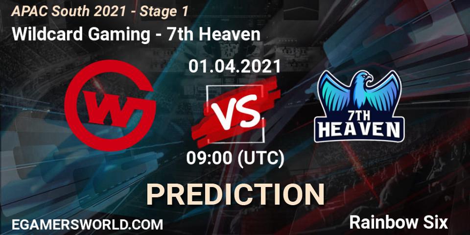 Wildcard Gaming - 7th Heaven: Maç tahminleri. 01.04.2021 at 09:00, Rainbow Six, APAC South 2021 - Stage 1