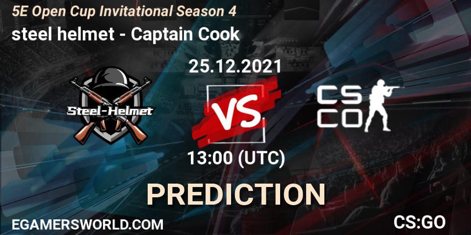 steel helmet - Captain Cook: Maç tahminleri. 25.12.2021 at 13:00, Counter-Strike (CS2), 5E Open Cup Invitational Season 4