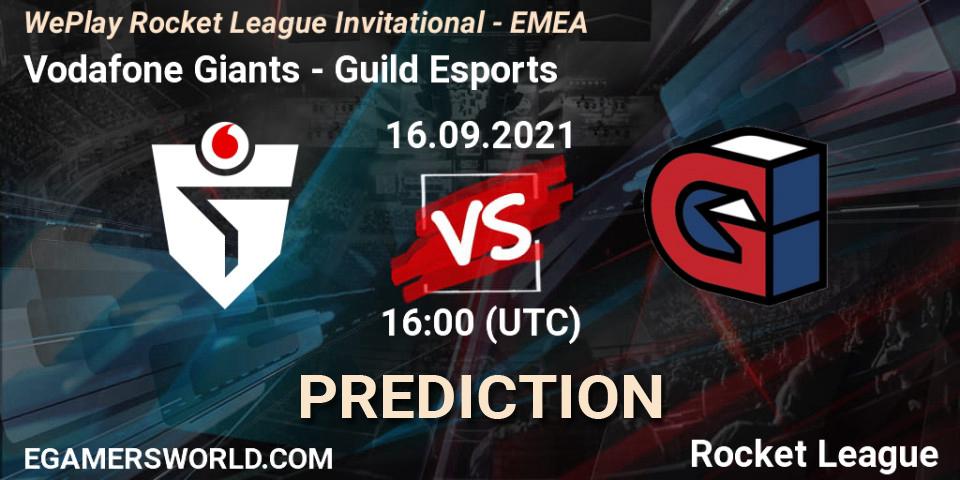Vodafone Giants - Guild Esports: Maç tahminleri. 16.09.2021 at 16:00, Rocket League, WePlay Rocket League Invitational - EMEA