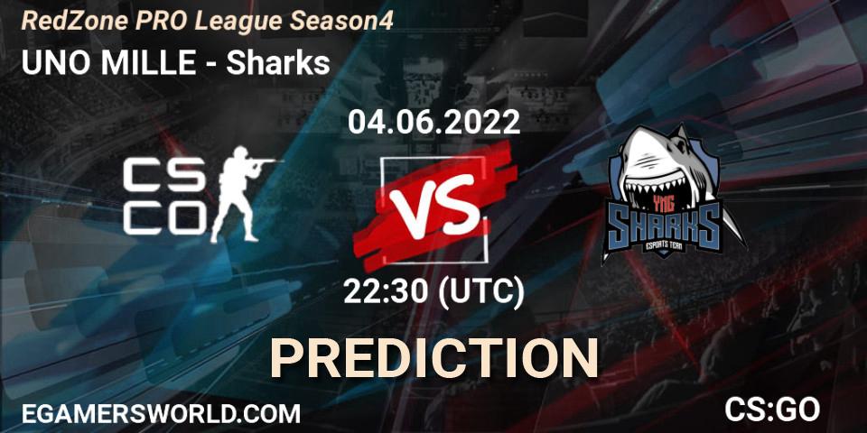 UNO MILLE - Sharks: Maç tahminleri. 05.06.2022 at 21:30, Counter-Strike (CS2), RedZone PRO League Season 4