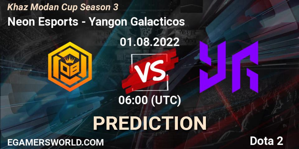 Neon Esports - Yangon Galacticos: Maç tahminleri. 01.08.2022 at 10:09, Dota 2, Khaz Modan Cup Season 3