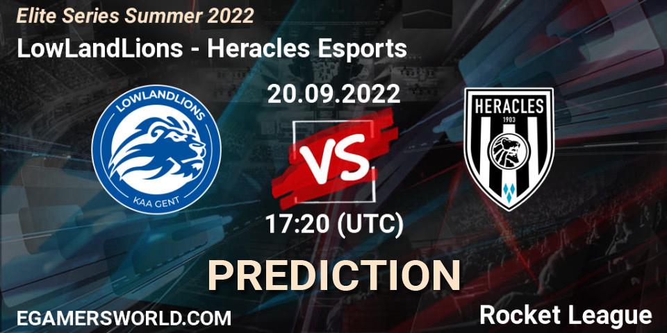LowLandLions - Heracles Esports: Maç tahminleri. 20.09.2022 at 18:10, Rocket League, Elite Series Summer 2022