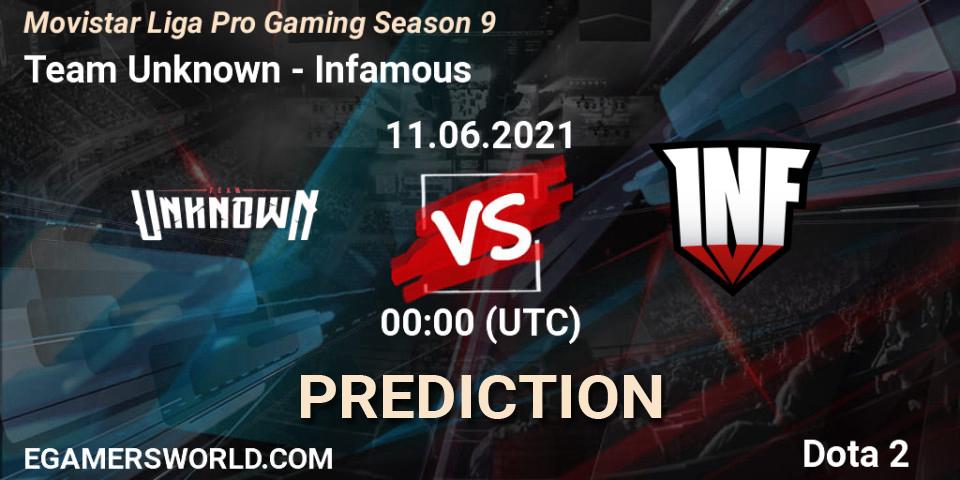 Team Unknown - Infamous: Maç tahminleri. 11.06.2021 at 00:04, Dota 2, Movistar Liga Pro Gaming Season 9