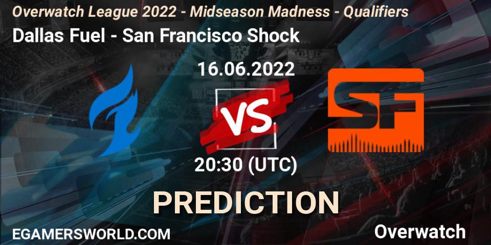 Dallas Fuel - San Francisco Shock: Maç tahminleri. 16.06.2022 at 20:40, Overwatch, Overwatch League 2022 - Midseason Madness - Qualifiers