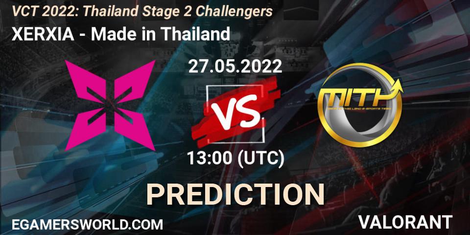 XERXIA - Made in Thailand: Maç tahminleri. 27.05.2022 at 13:20, VALORANT, VCT 2022: Thailand Stage 2 Challengers