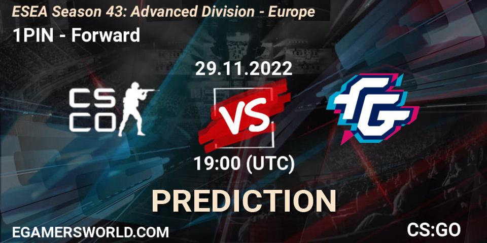1PIN - Forward: Maç tahminleri. 29.11.22, CS2 (CS:GO), ESEA Season 43: Advanced Division - Europe