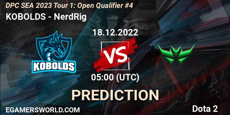 KOBOLDS - NerdRig: Maç tahminleri. 18.12.2022 at 05:00, Dota 2, DPC SEA 2023 Tour 1: Open Qualifier #4